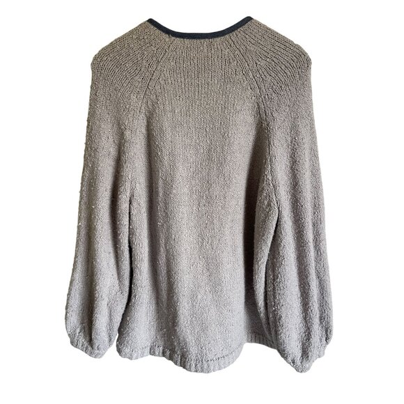 UMGEE Size Medium Knit Full Zip Cardigan Sweater Jacket Embroidered Floral Boho - Picture 2 of 6